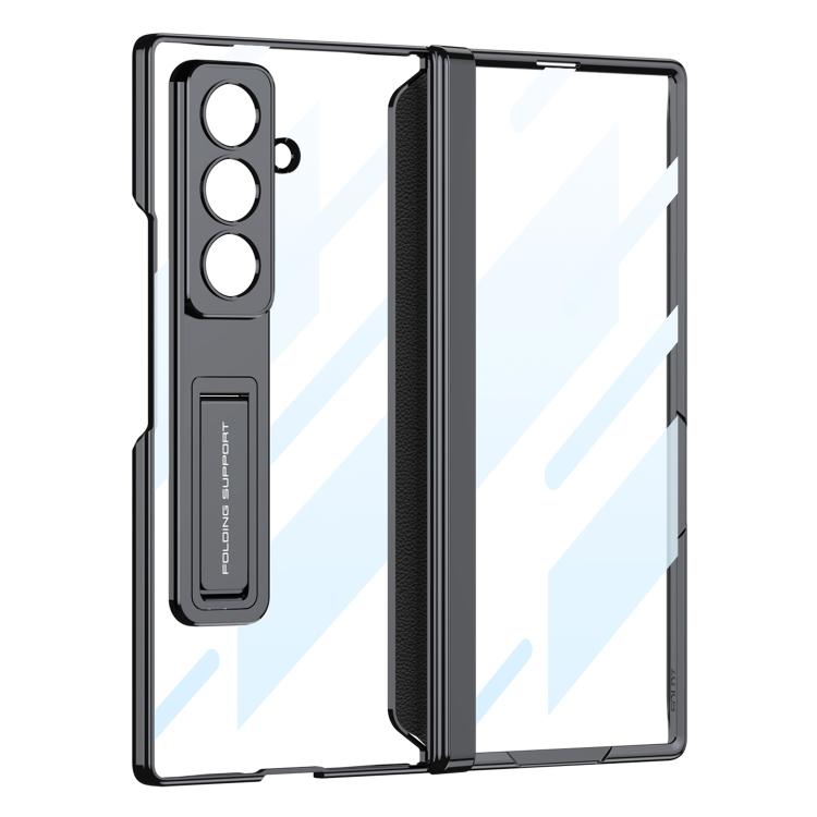 

For Samsung Galaxy Z Fold7 5G GKK Integrated Magnetic Phantom Hinge Phone Case with Holder(Black)