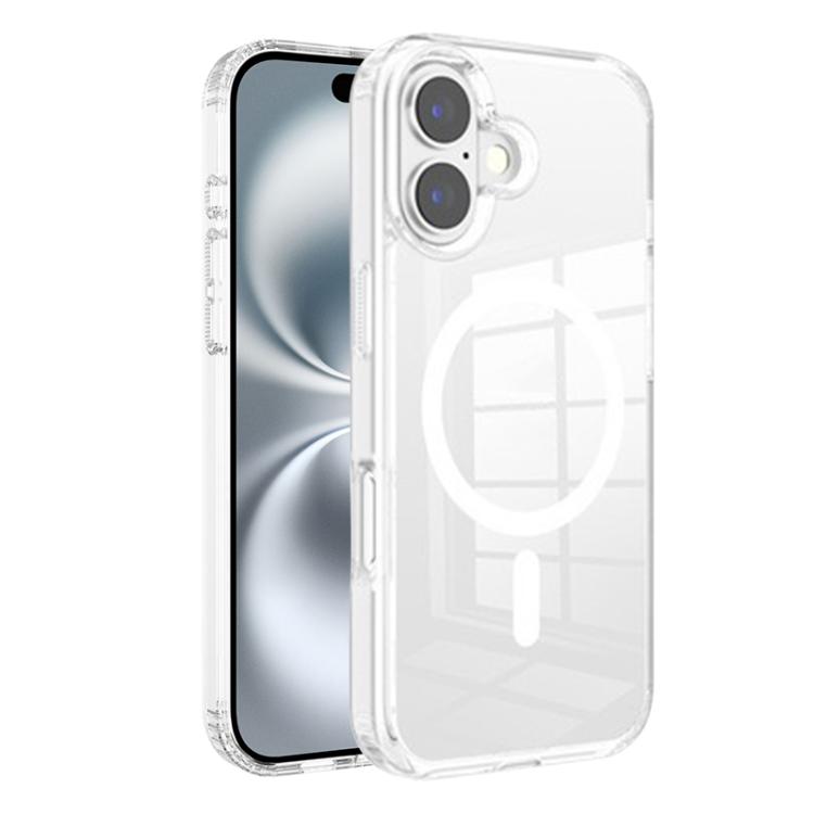 

For iPhone 16 Kalebol Clear Space MagSafe TPU Phone Case(Transparent)