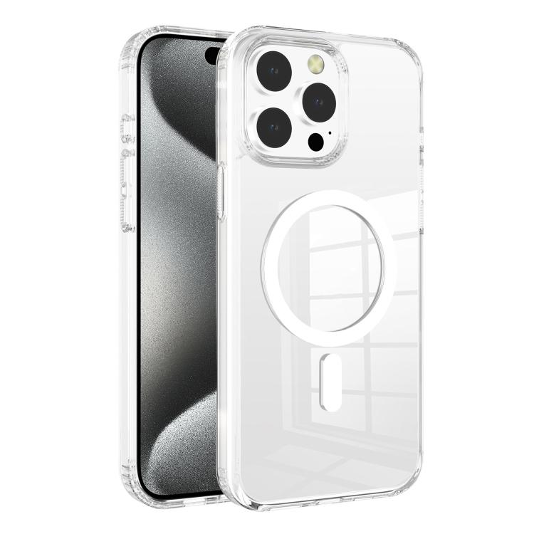 

For iPhone 15 Pro Max Kalebol Clear Space MagSafe TPU Phone Case(Transparent)