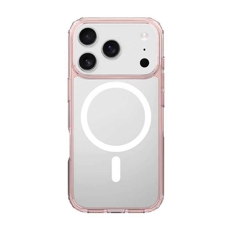 

For iPhone 17 Pro Max Kalebol Clear MagSafe PC Hybrid TPU Shockproof Phone Case(Pink)