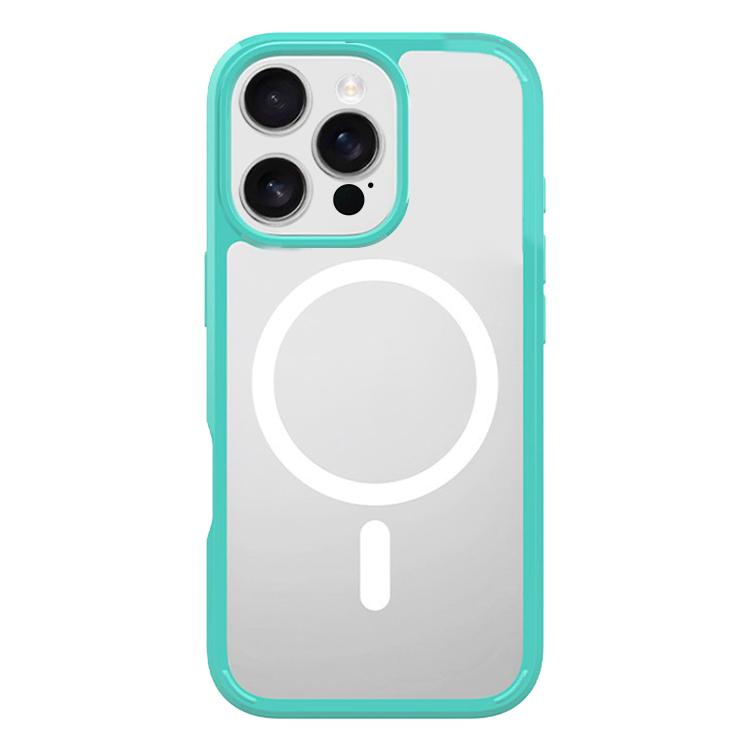 

For iPhone 16 Pro Max Kalebol Clear MagSafe PC Hybrid TPU Shockproof Phone Case(Green)