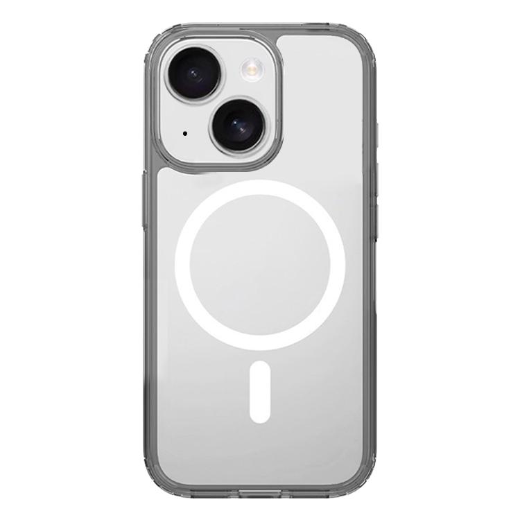 

For iPhone 15 Kalebol Clear MagSafe PC Hybrid TPU Shockproof Phone Case(Grey)
