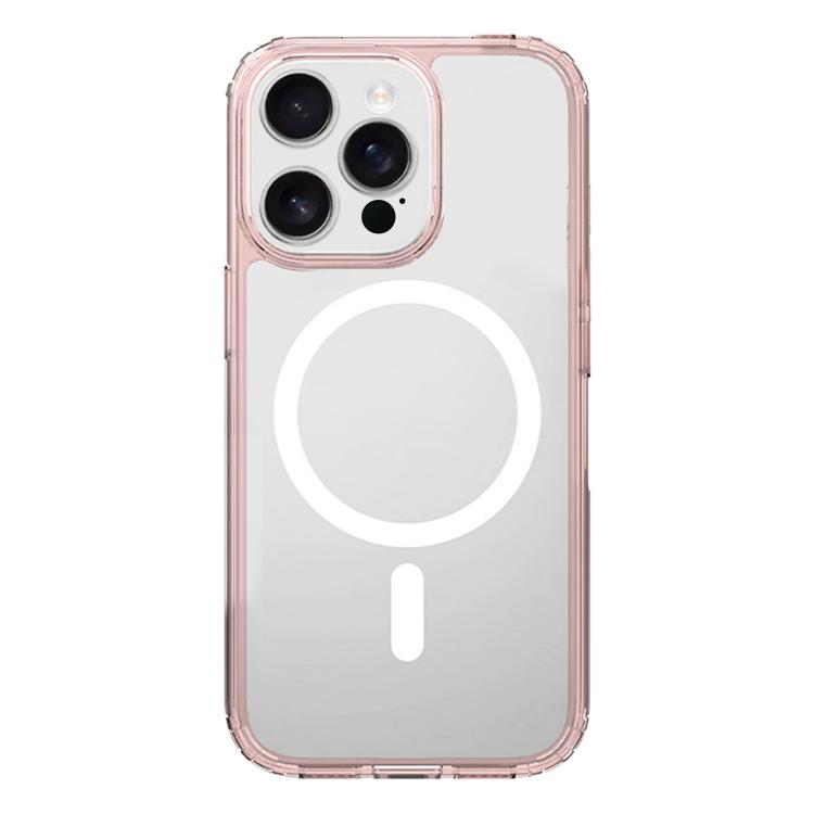 

For iPhone 14 Pro Max Kalebol Clear MagSafe PC Hybrid TPU Shockproof Phone Case(Pink)