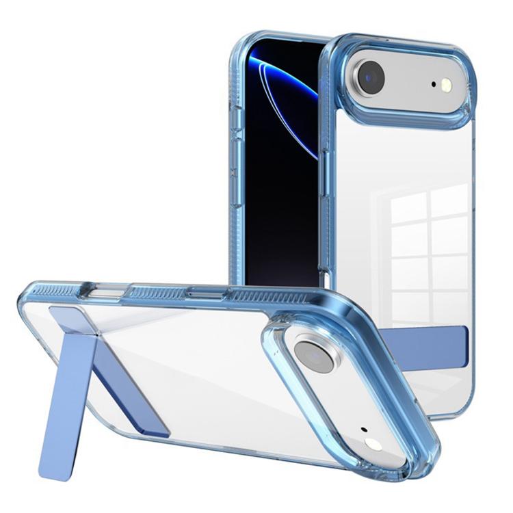 

For iPhone 17 Air Kalebol Holder Clear Acrylic Hybrid TPU Phone Case(Blue)
