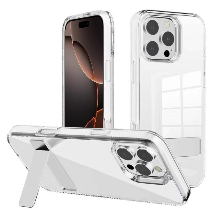 

For iPhone 16 Pro Max Kalebol Holder Clear Acrylic Hybrid TPU Phone Case(Transparent)
