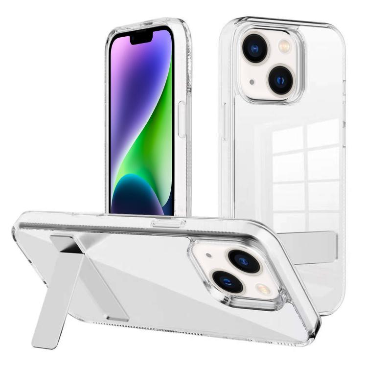 

For iPhone 14 Kalebol Holder Clear Acrylic Hybrid TPU Phone Case(Transparent)
