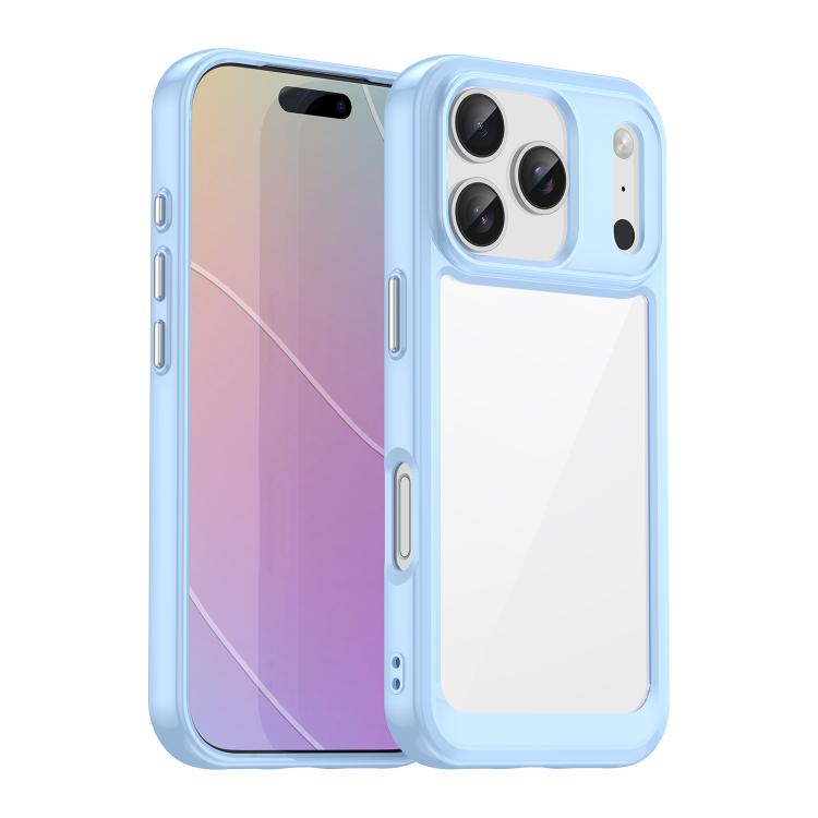 

For iPhone 17 Pro Colorful Series Acrylic + TPU Phone Case(Blue)