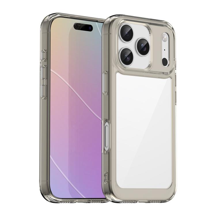 

For iPhone 17 Pro Colorful Series Acrylic + TPU Phone Case(Transparent Grey)