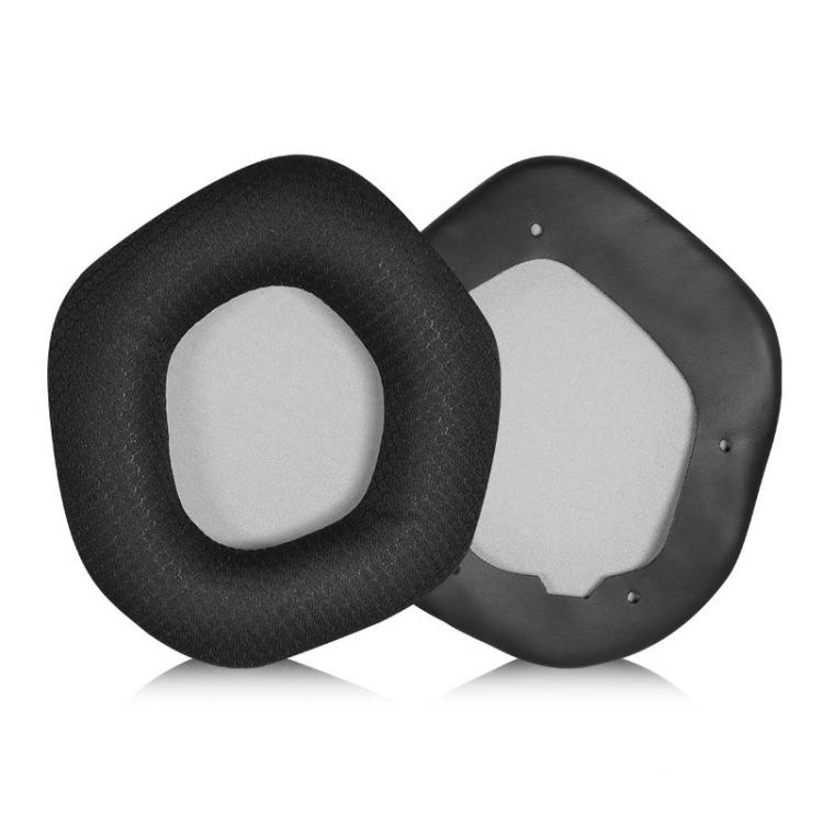 

1 Pair Snap-on Replacement Earpads For ASUS ROG Strix7.1, Material:Football Net Fabric(Black Grey)