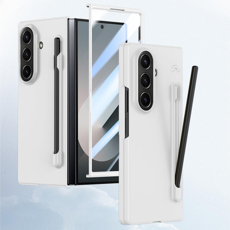 

For Samsung Galaxy Z Fold7 5G Integrated Skin Feel PC Phone Case with Pen / Pen Box(White)