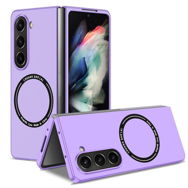 

For Samsung Galaxy Z Fold6 Kalebol MagSafe Shockproof Frosted PC Phone Case(Purple)