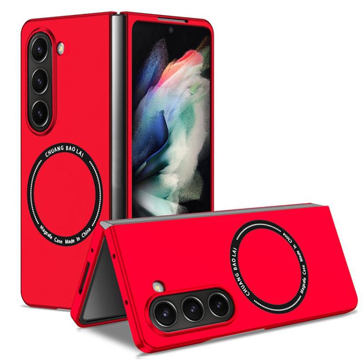

For Samsung Galaxy Z Fold5 Kalebol MagSafe Shockproof Frosted PC Phone Case(Red)