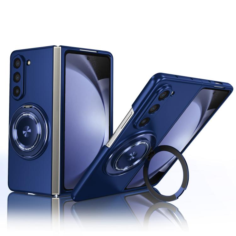 

For Samsung Galaxy Z Fold7 Kalebol MagSafe Rotation Holder PC Phone Case(Royal Blue)