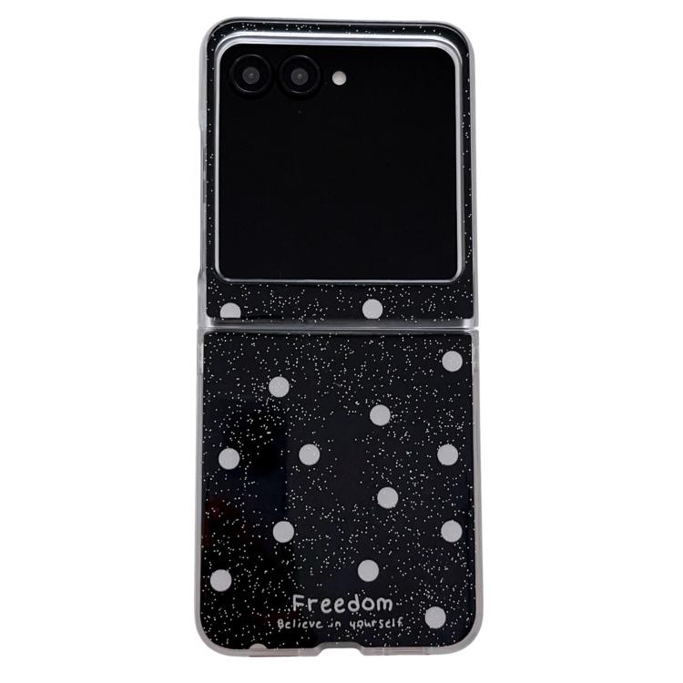 

For Motorola Razr 60 / Razr 50 Glitter Powder Dots Pattern Phone Case(Black)