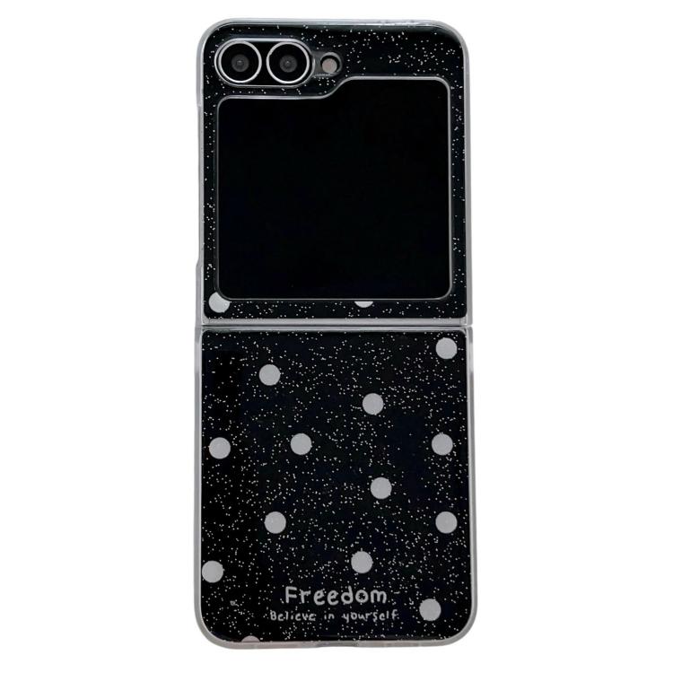 

For Samsung Galaxy Z Flip6 Glitter Powder Dots Pattern Phone Case(Black)