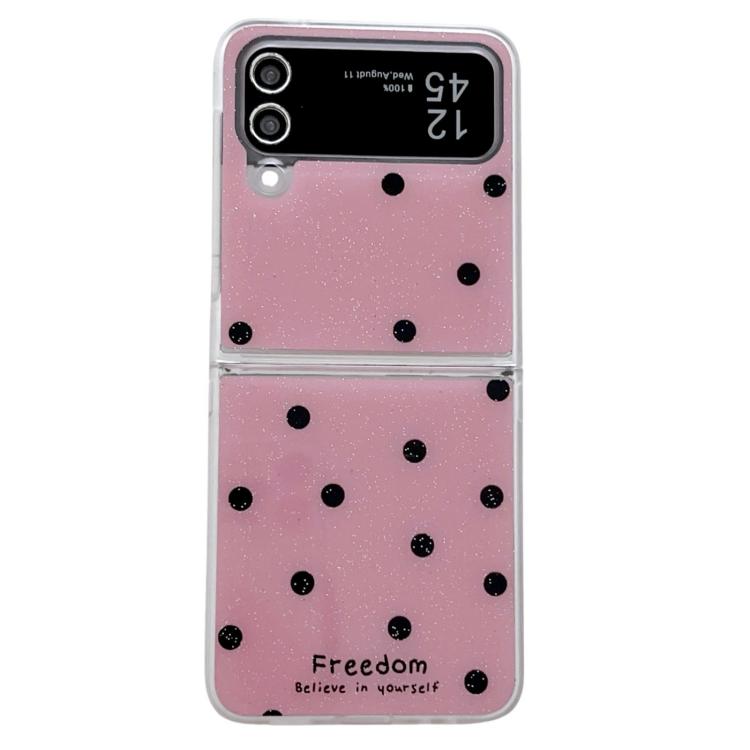 

For Samsung Galaxy Z Flip4 Glitter Powder Dots Pattern Phone Case(Rose Red)
