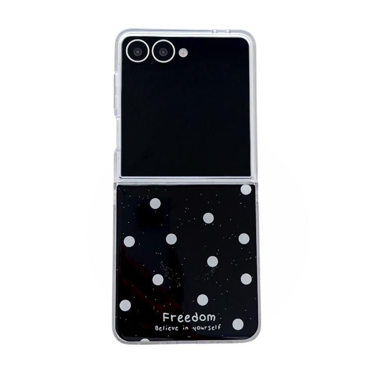 

For Samsung Galaxy Z Flip7 5G Glitter Powder Dots Pattern Phone Case(Black)