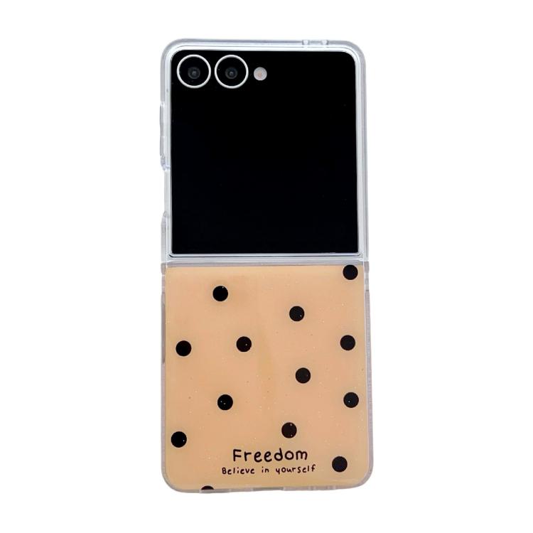 

For Samsung Galaxy Z Flip7 5G Glitter Powder Dots Pattern Phone Case(Gold)