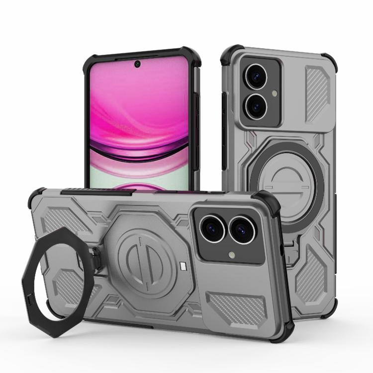 

For Samsung Galaxy S26 Edge 5G J-20 Solid Color MagSafe Magnetic TPU+PC Phone Case(Grey)