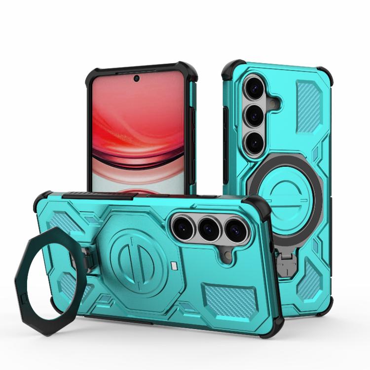 

For Samsung Galaxy S26 Pro 5G J-20 Solid Color MagSafe Magnetic TPU+PC Phone Case(Lake Blue)