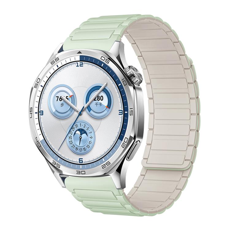 

18mm Tri-beads Magnetic Silicone Watch Band(Light Mint Starlight)