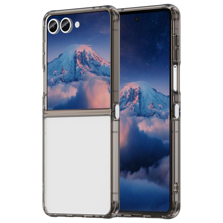 

For Samsung Galaxy Z Flip7 5G PC Hybrid TPU Airbag Shockproof Phone Case(Transparent Black)