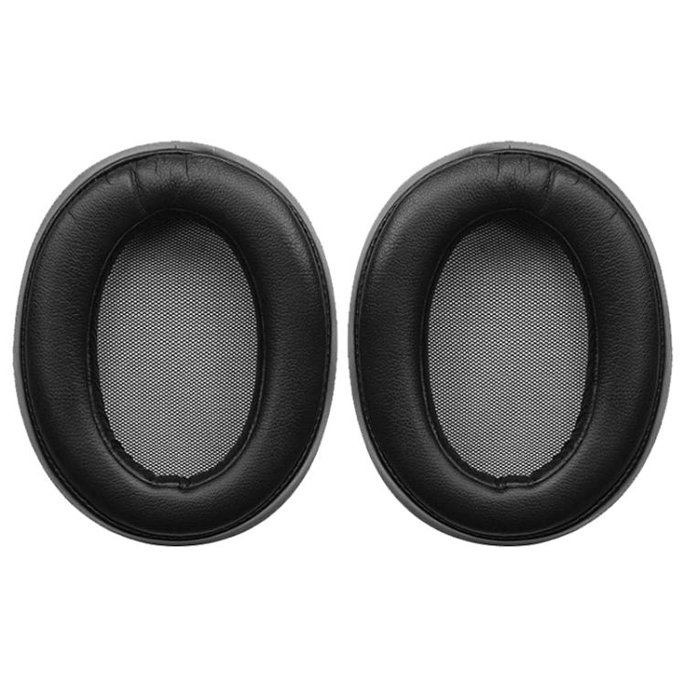 

1 Pair Protein Leather Earphone Replacement Earpads Pads For Sony MDR-100A / MDR-100AAP / DR-H600A(Black)