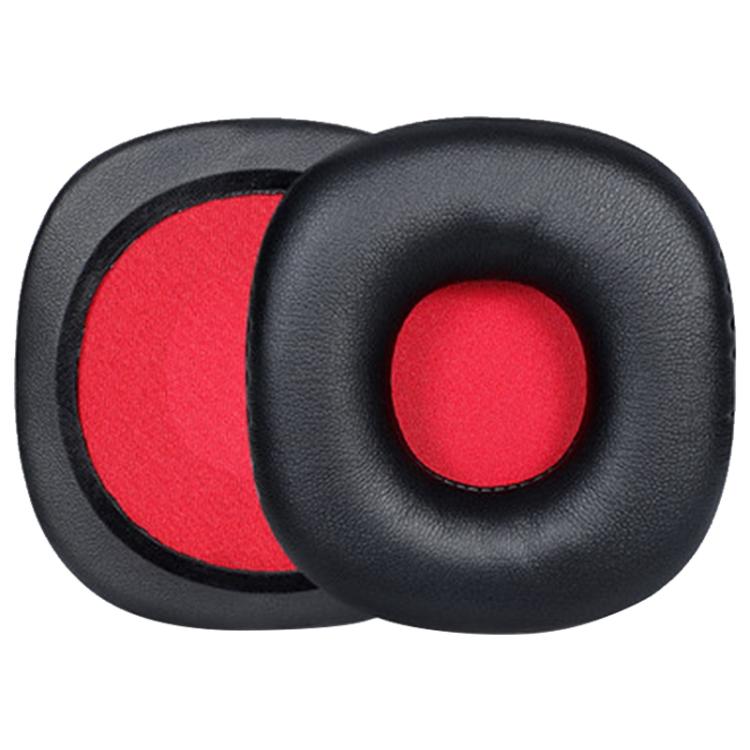 

2 Pack Protein Leather Earphone Replacement Earpads Pads For Sony NWZ-WH505 / NWZ-WH303(Black Red Net)