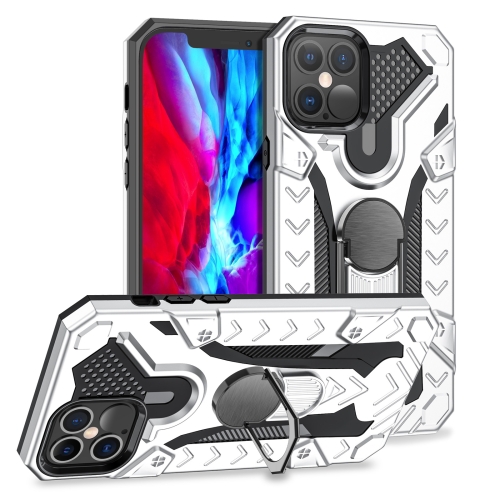 

For iPhone 12 / 12 Pro Iron Knight Series 2 in 1 PC + TPU Phone Case with Ring Holder(Silver)