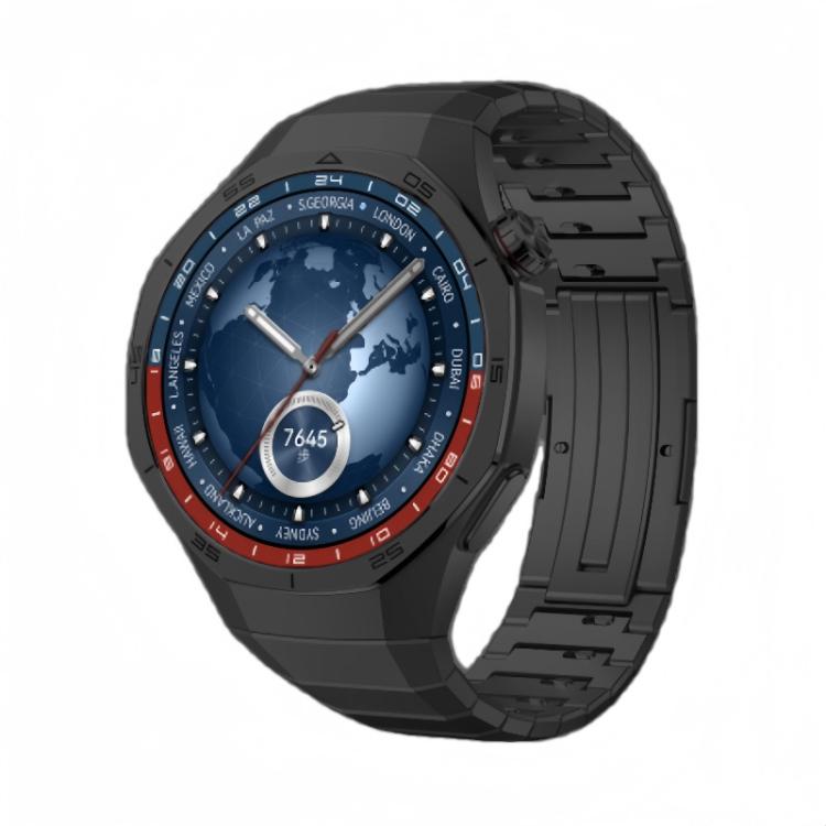 

For Huawei Watch GT 5 Pro 46mm Arc One-beads Side-detachable Buckle Titanium Alloy Watch Band(Black)