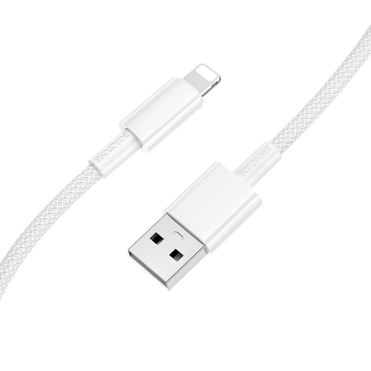 

BOROFONE BX117 1m 2.4A USB to 8 Pin Source Charging Data Cable(White)