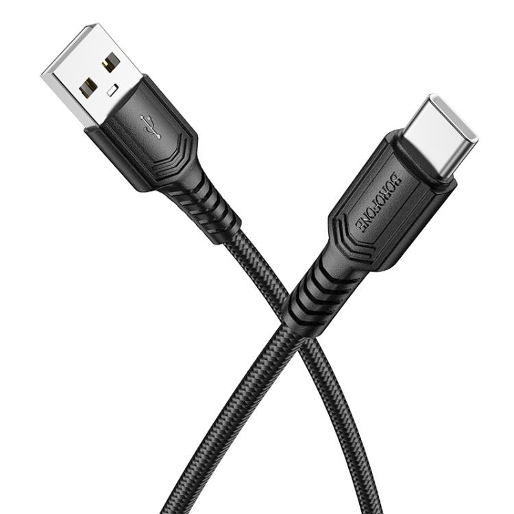 

BOROFONE BX116 1m 3A USB to Type-C Certain Charging Data Cable(Black)