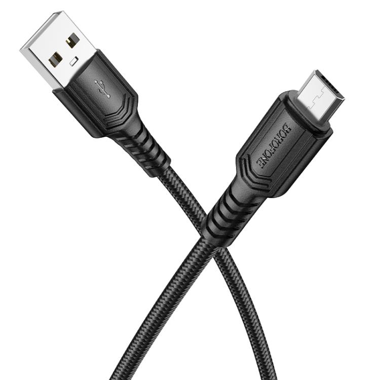 

BOROFONE BX116 1m 2.4A USB to Micro USB Certain Charging Data Cable(Black)