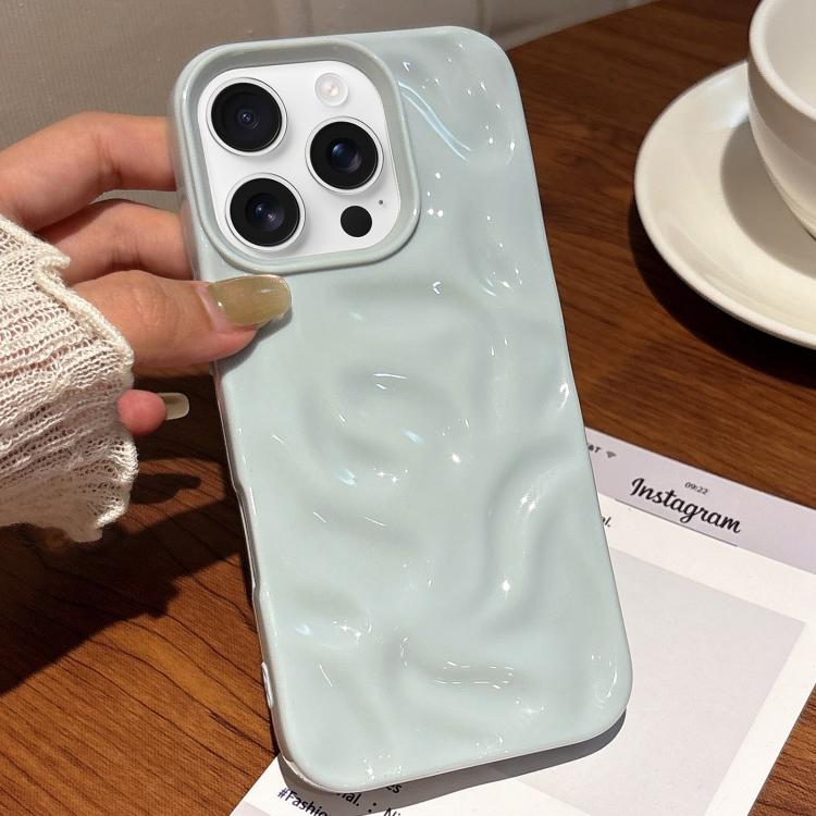 

For iPhone 16 Pro Meteorite Texture Solid Color Glaze TPU Phone Case(Blue)