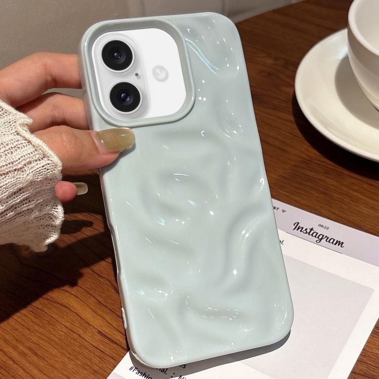 

For iPhone 16 Plus Meteorite Texture Solid Color Glaze TPU Phone Case(Blue)