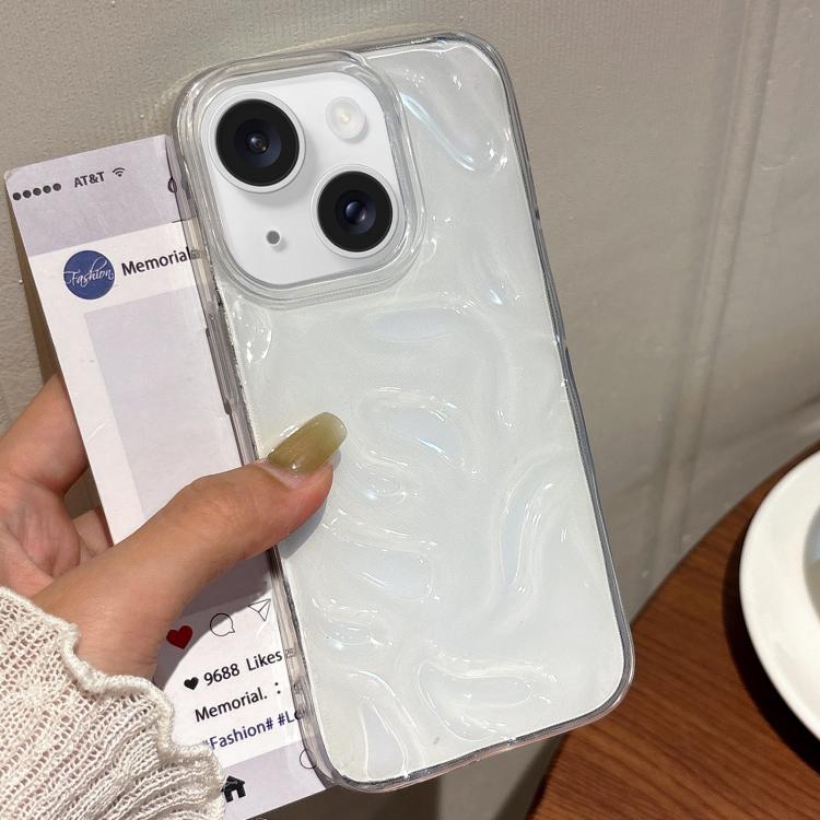 

For iPhone 15 Plus Meteorite Texture Solid Color Glaze TPU Phone Case(Transparent)
