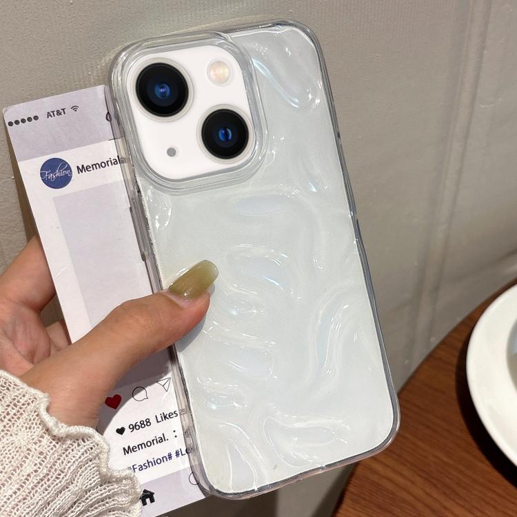 

For iPhone 14 Meteorite Texture Solid Color Glaze TPU Phone Case(Transparent)