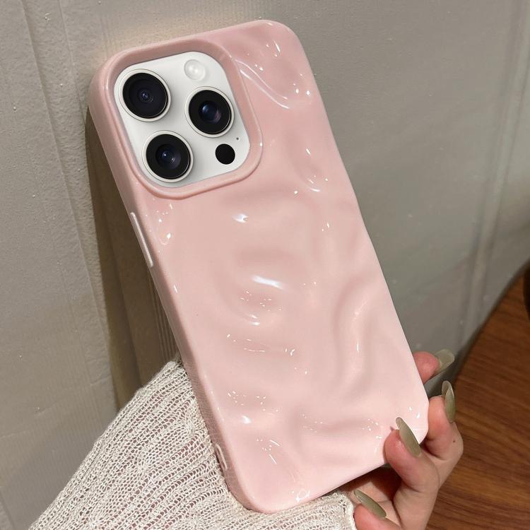 

For iPhone 14 Pro Max Meteorite Texture Solid Color Glaze TPU Phone Case(Pink)