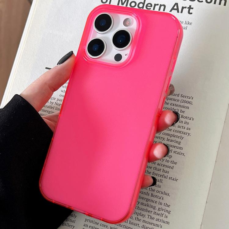 

For iPhone 13 Pro Transparent Comfortable Frosted TPU Phone Case(Rose Red)