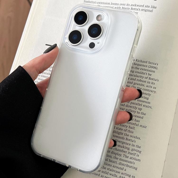 

For iPhone 12 Pro Max Transparent Comfortable Frosted TPU Phone Case(White)