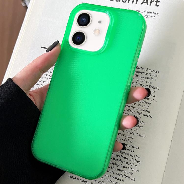 

For iPhone 11 Transparent Comfortable Frosted TPU Phone Case(Green)