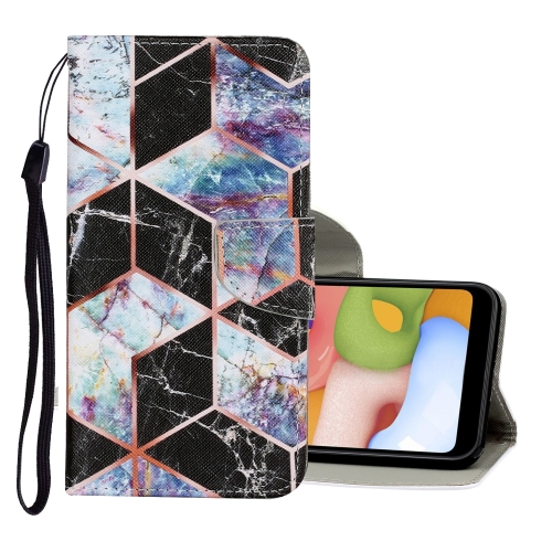 

For Xiaomi Redmi Note 8T Coloured Drawing Pattern Horizontal Flip PU Leather Case with Holder & Card Slots & Wallet & Lanyard(Black Marble)