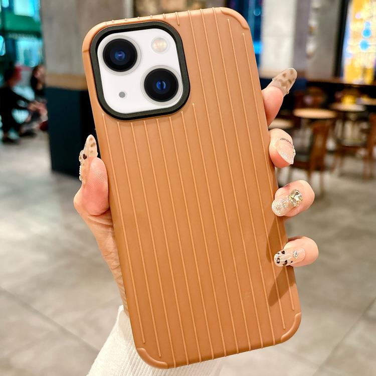 

For iPhone 14 Plus Luggage-Inspired Design MagSafe Full Coverage Phone Case(Brown)