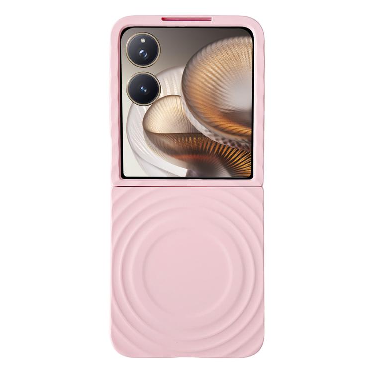 

For Xiaomi Mix Flip 2 Wave Texture MagSafe Skin Feel PC Phone Case(Pink)