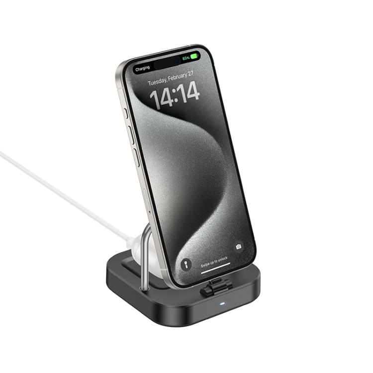 

hoco CQ16B Astute 2 in 1 Desktop Wireless Charger(Black)