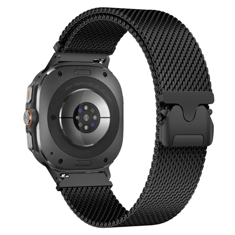 

For Samsung Galaxy Watch8 22mm xDfind Milanese Parachute Buckle Stainless Steel Watch Band(Black)