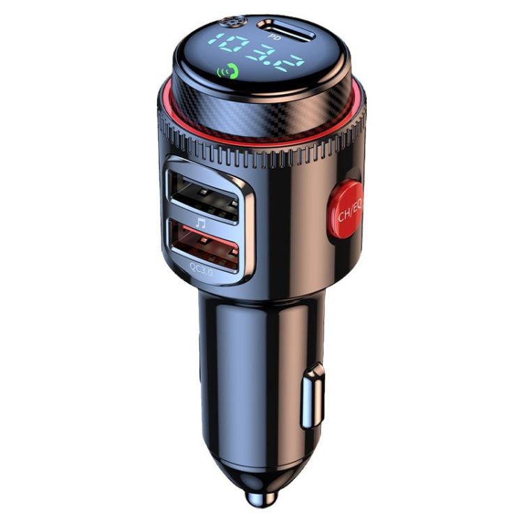 

T23 Car FM Transmitter Bluetooth Player Fast Charging(Black)
