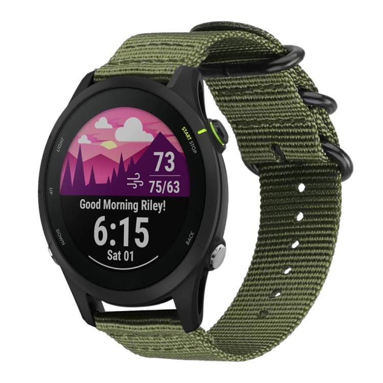 

18mm xDfind Ring Buckle Nylon Canvas Watch Band(Army Green)