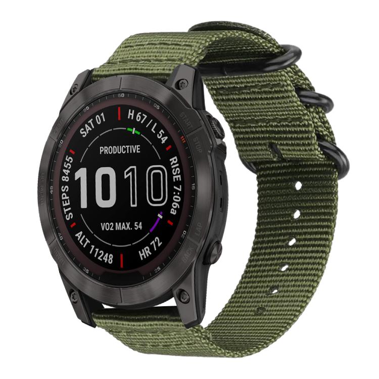 

22mm xDfind Ring Buckle Nylon Canvas Watch Band(Army Green)