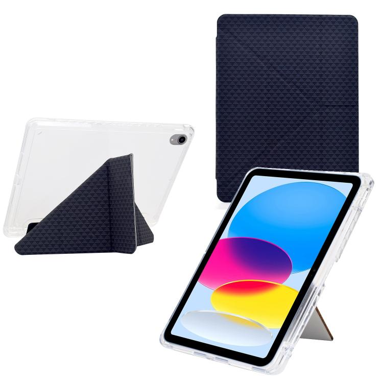 

For iPad mini 2024 / mini 6 Y-Fold Pyramid Texture Smart Leather Tablet Case(Black)